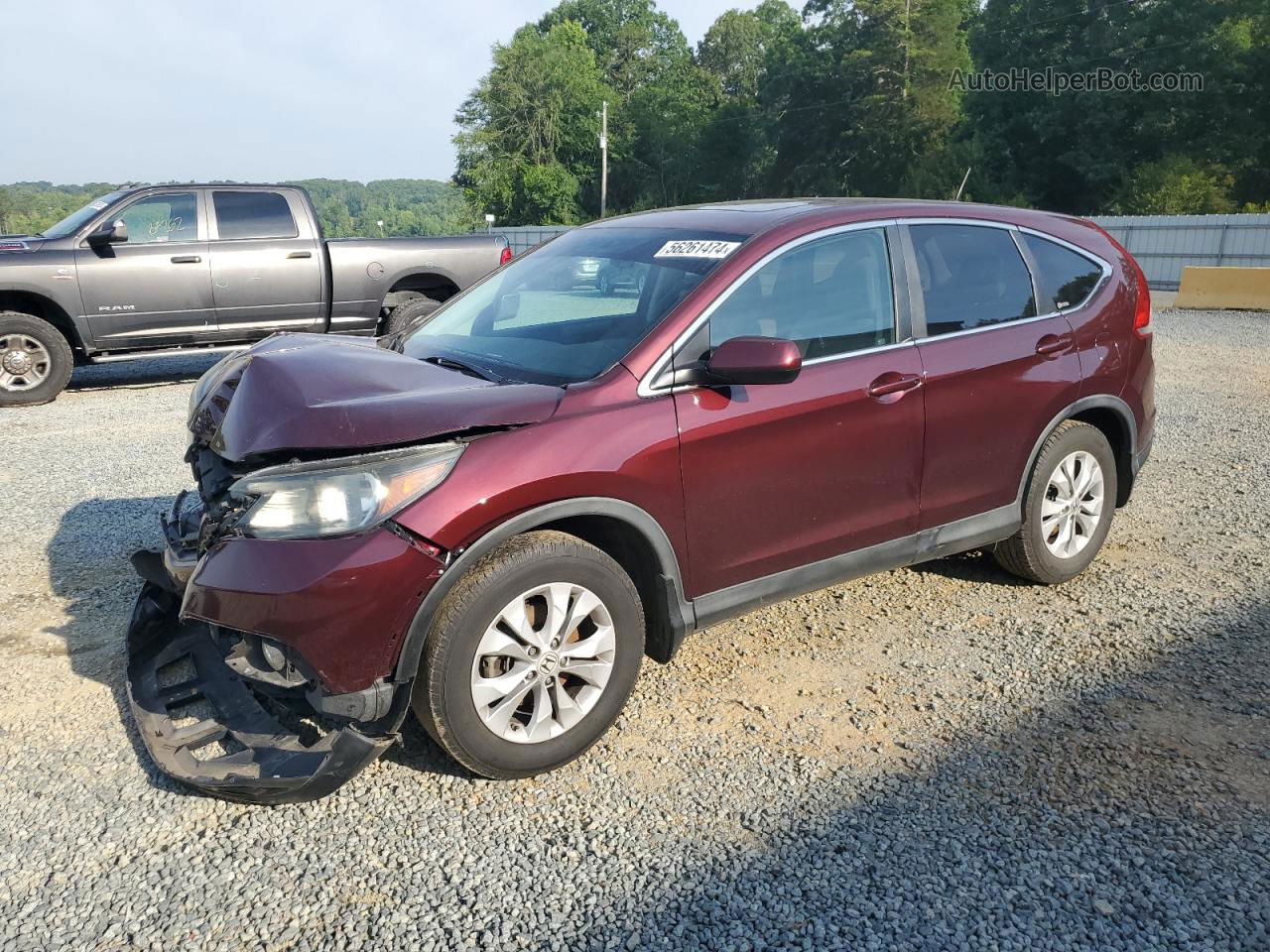 2018 Honda Cr-v Ex Burgundy vin: 5J6RM3H50CL039861