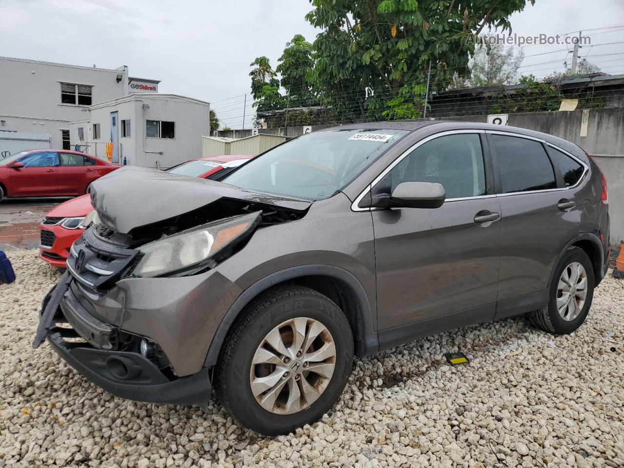 2012 Honda Cr-v Ex Gray vin: 5J6RM3H51CL009607