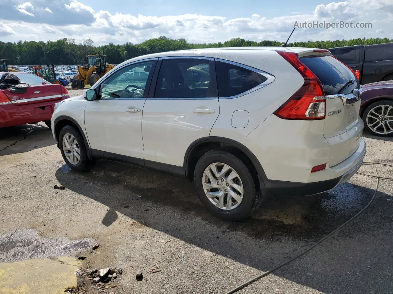 2016 Honda Cr-v Ex White vin: 5J6RM3H51GL005076