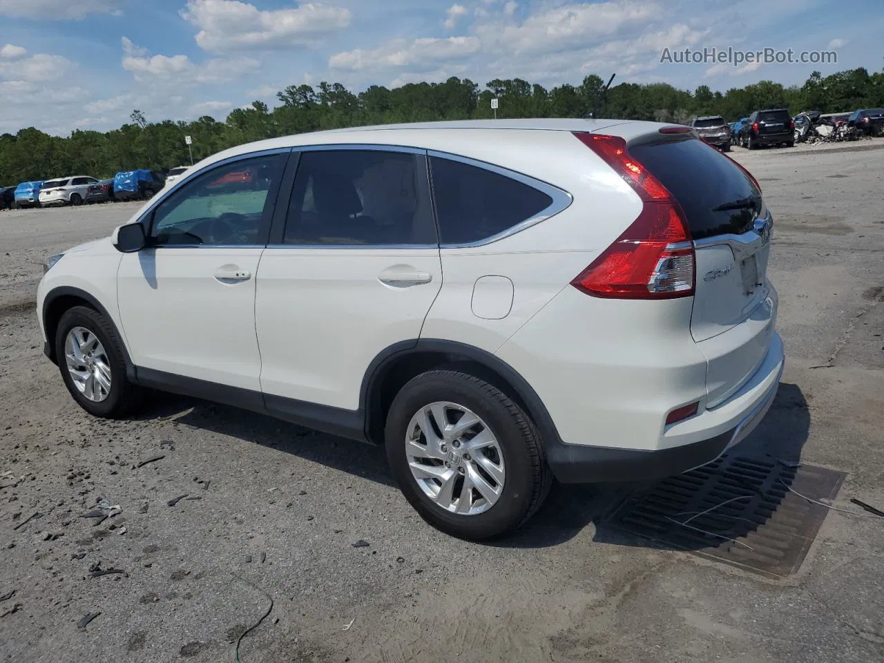 2015 Honda Cr-v Ex White vin: 5J6RM3H52FL026856