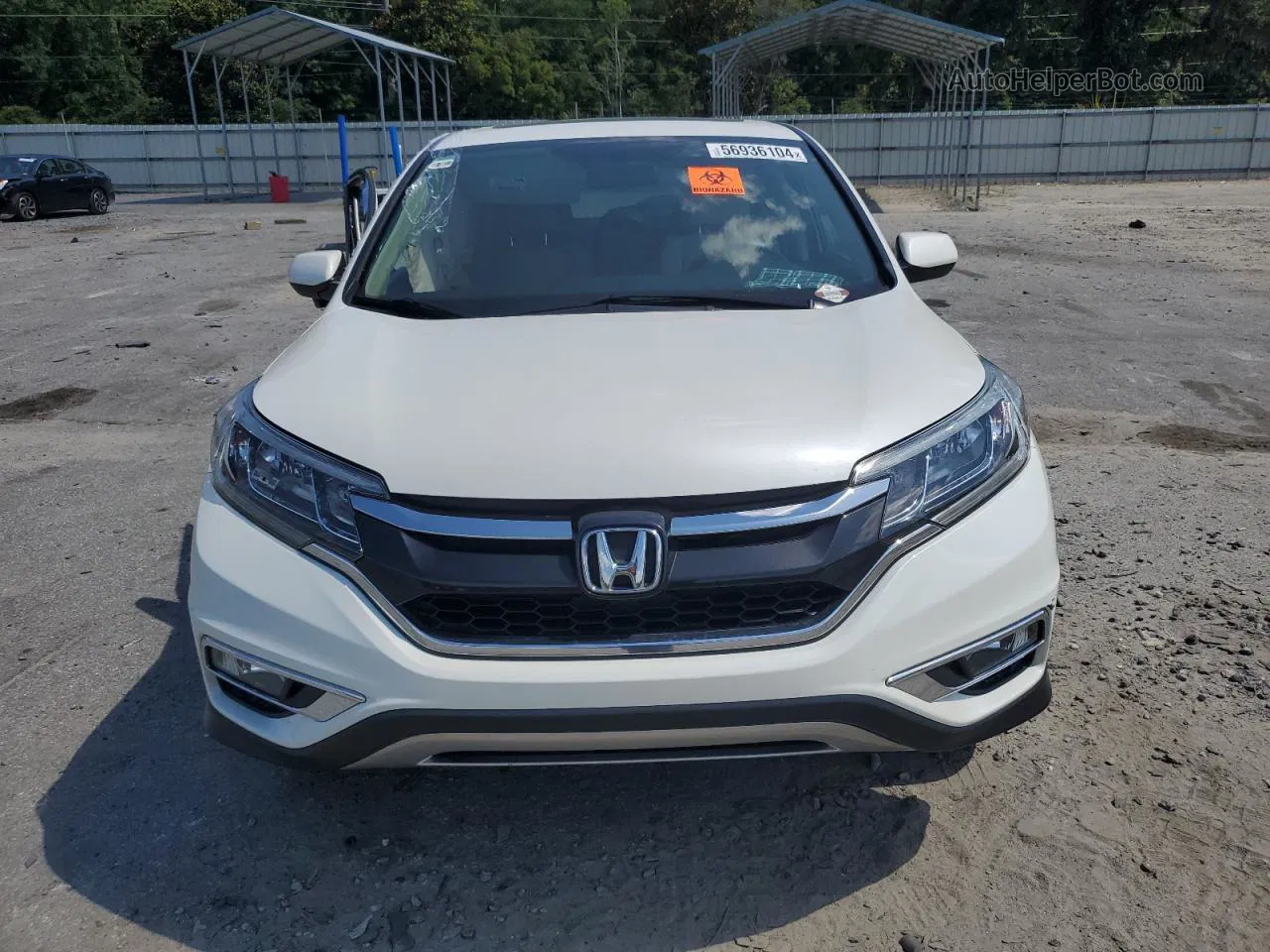 2015 Honda Cr-v Ex White vin: 5J6RM3H52FL026856