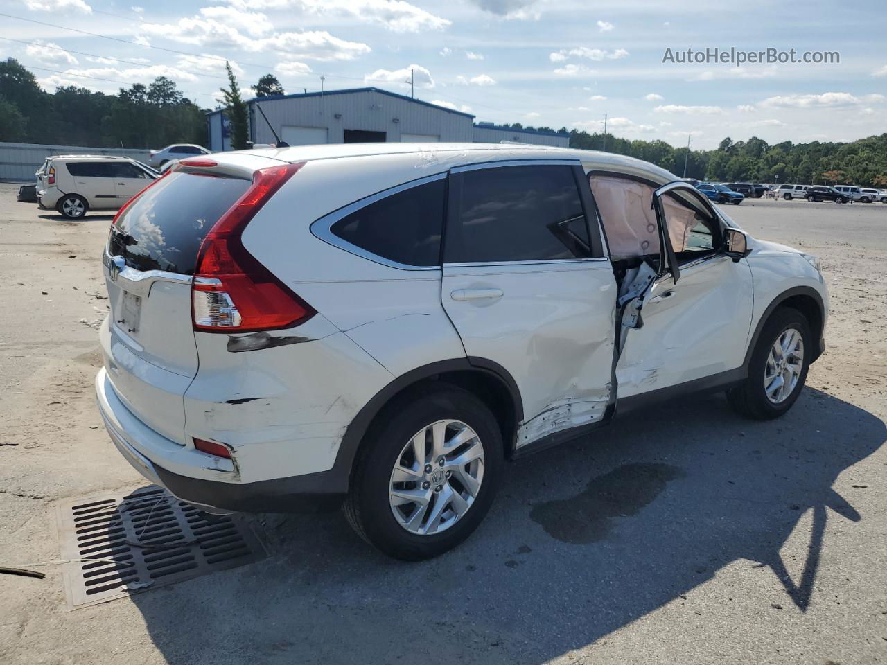 2015 Honda Cr-v Ex White vin: 5J6RM3H52FL026856