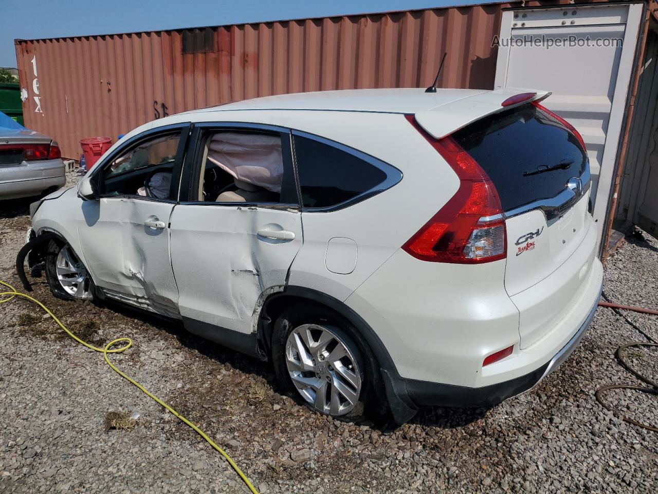 2016 Honda Cr-v Ex White vin: 5J6RM3H53GL002762