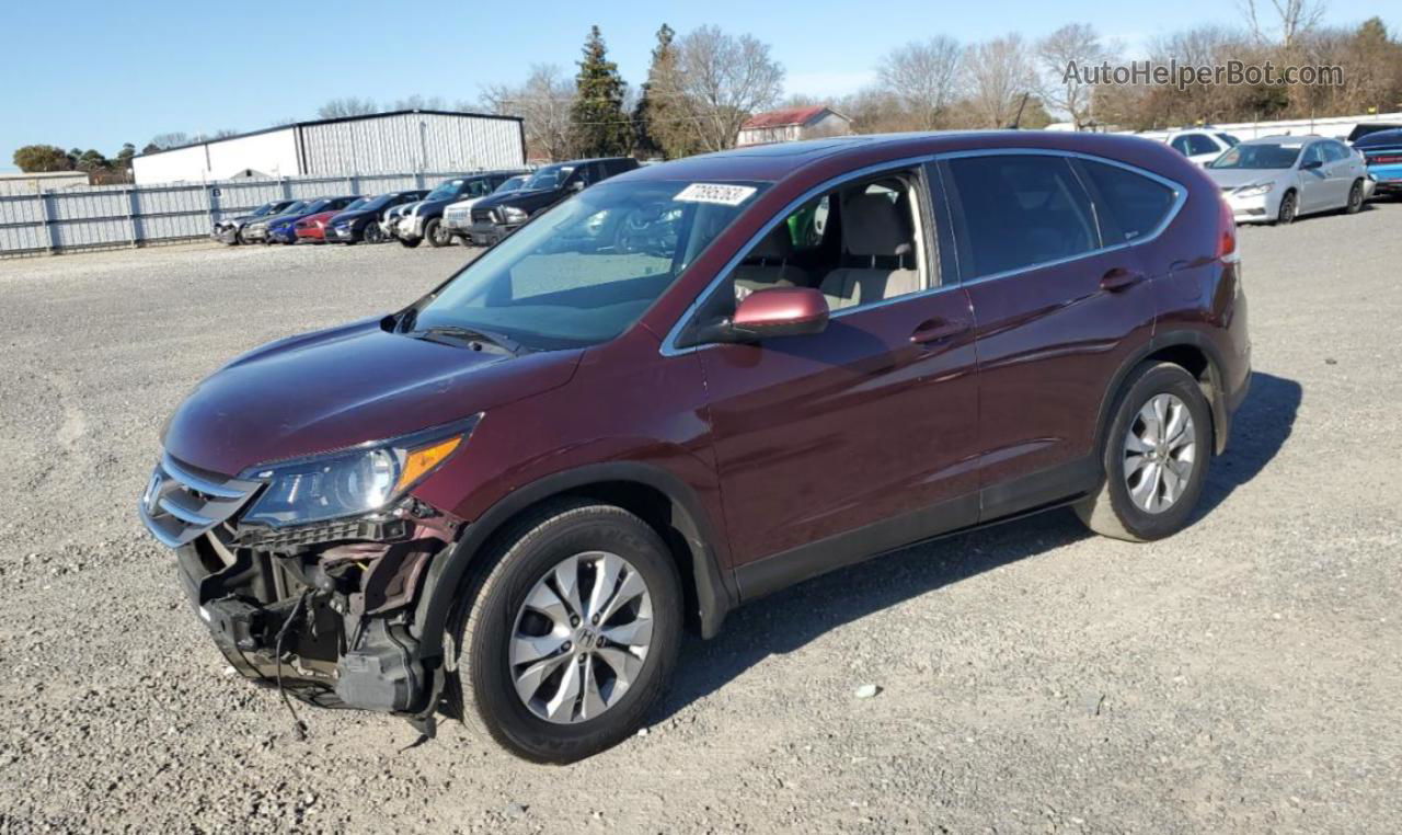 2012 Honda Cr-v Ex Burgundy vin: 5J6RM3H54CL023968