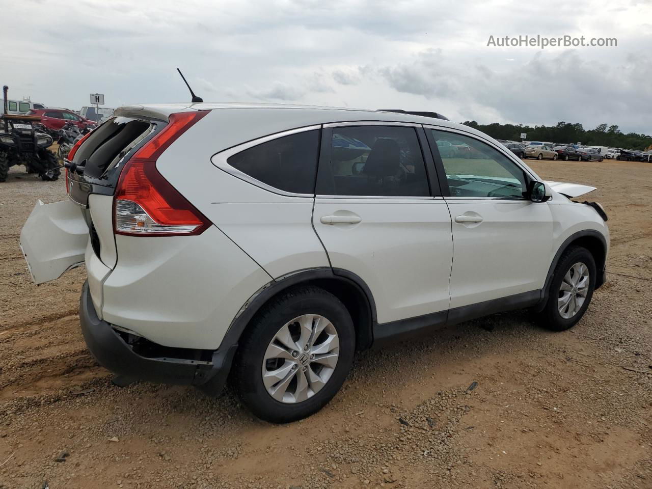 2012 Honda Cr-v Ex White vin: 5J6RM3H54CL029236