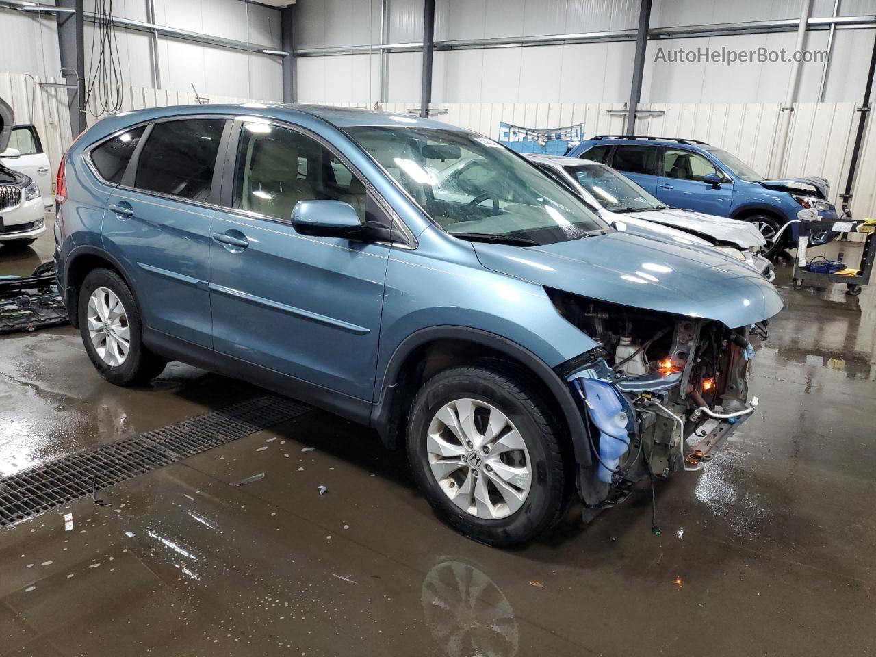 2013 Honda Cr-v Ex Blue vin: 5J6RM3H54DL022997