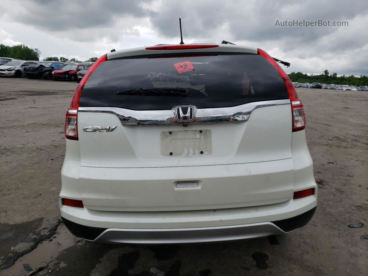 2015 Honda Cr-v Ex White vin: 5J6RM3H54FL000971