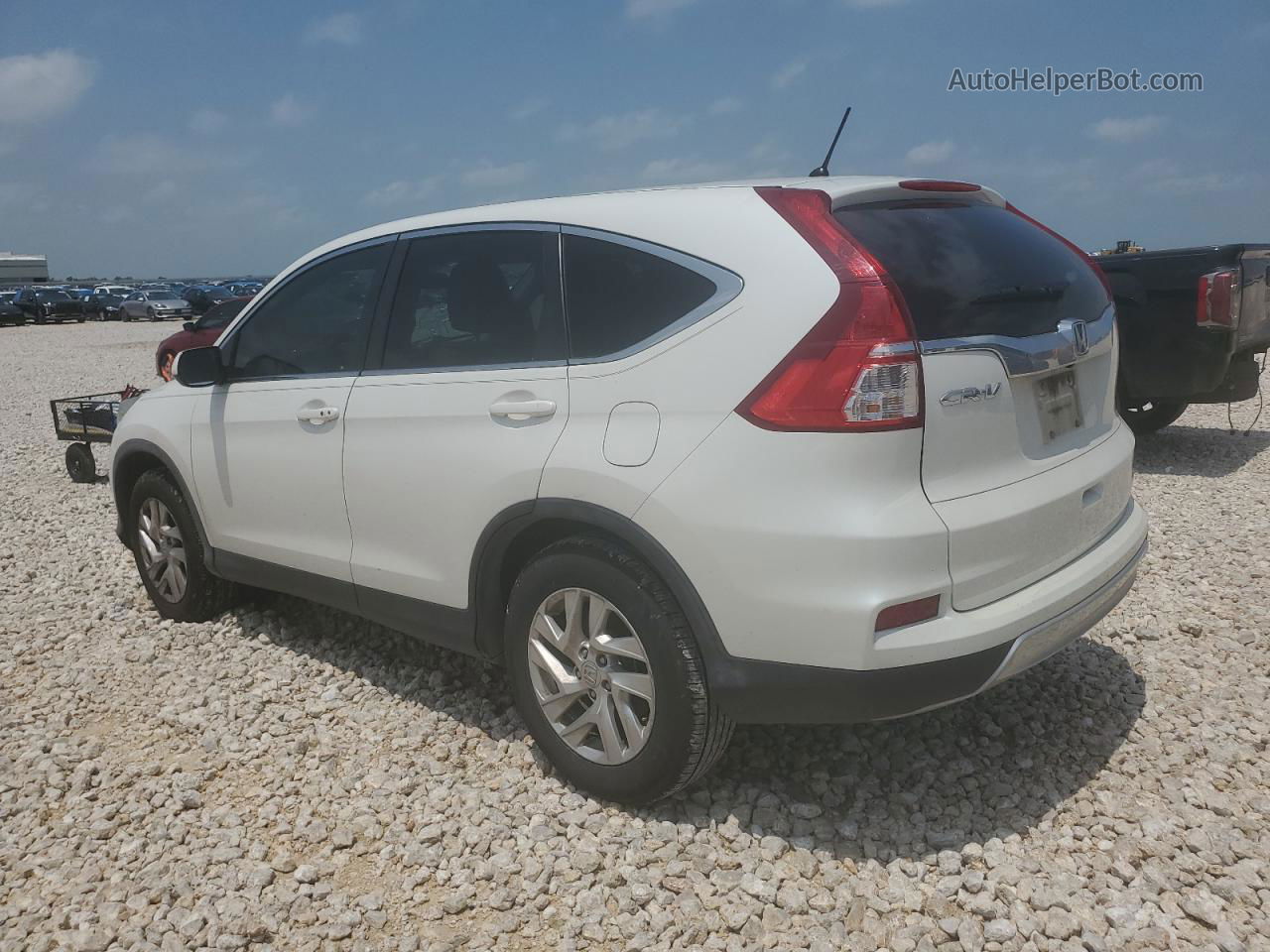 2015 Honda Cr-v Ex White vin: 5J6RM3H54FL011386