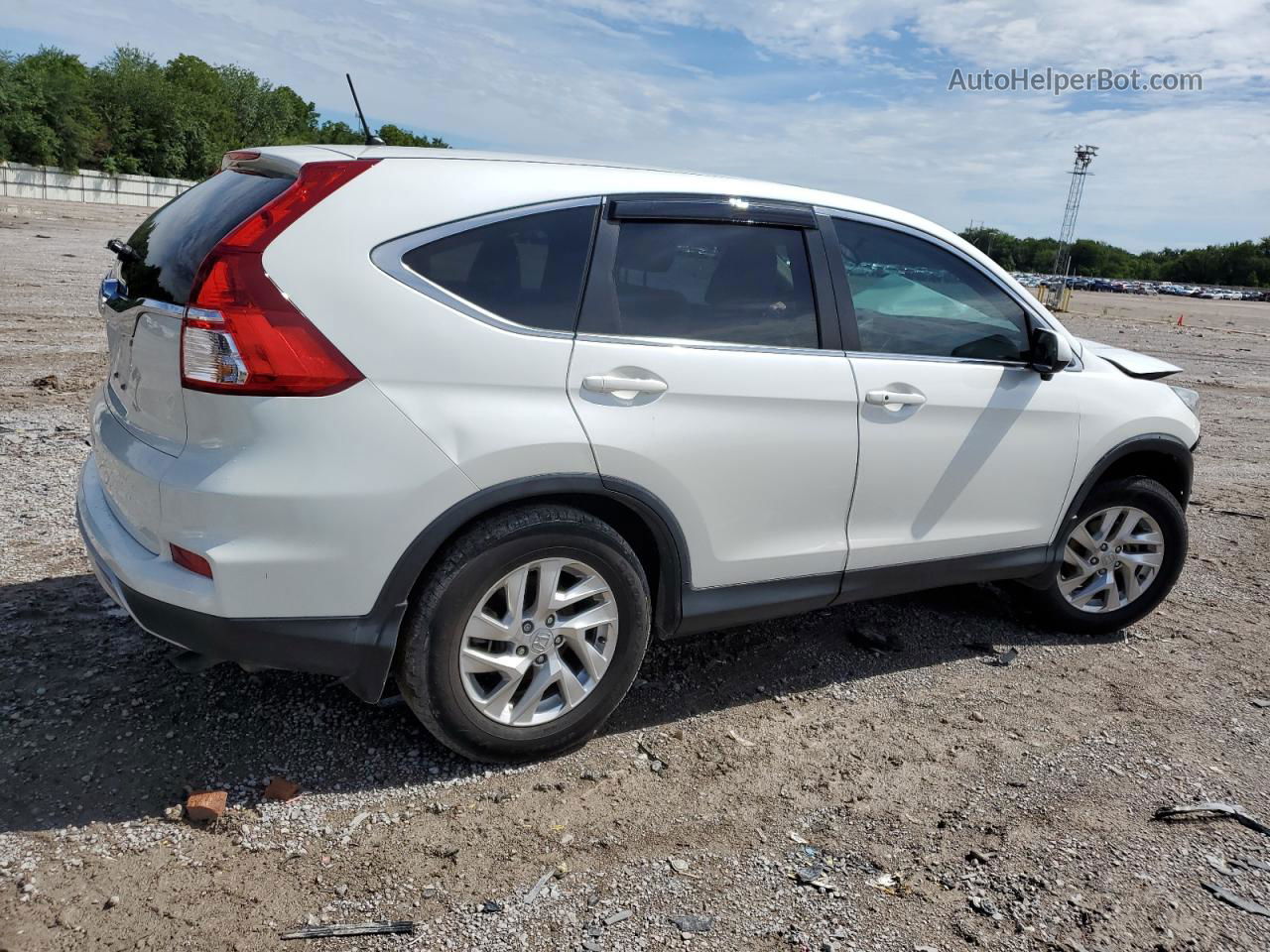 2015 Honda Cr-v Ex White vin: 5J6RM3H55FL023059