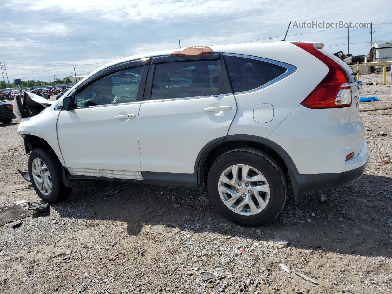 2015 Honda Cr-v Ex White vin: 5J6RM3H55FL023059