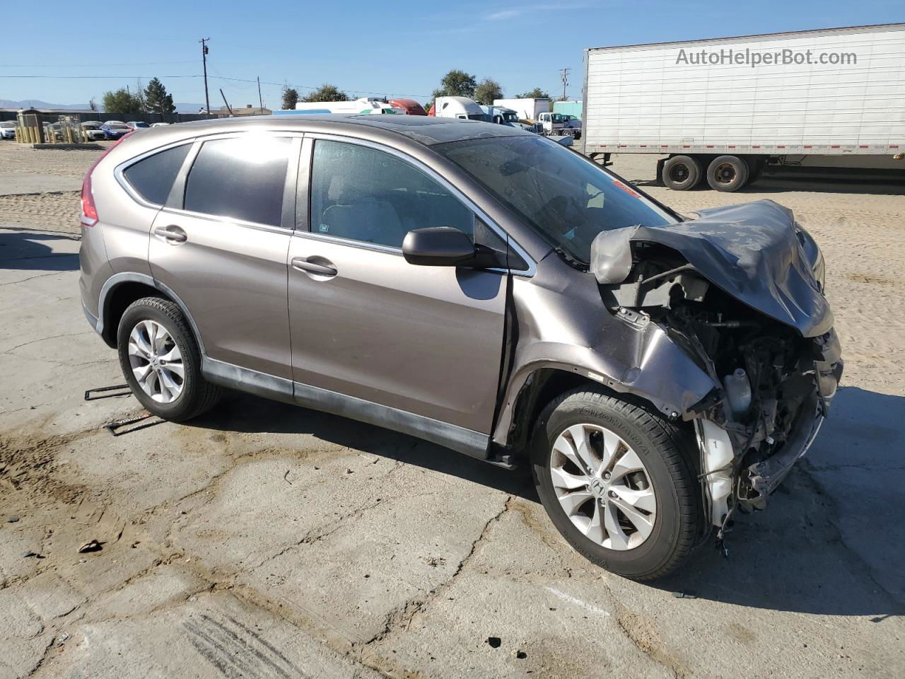 2012 Honda Cr-v Ex Gray vin: 5J6RM3H56CL040593