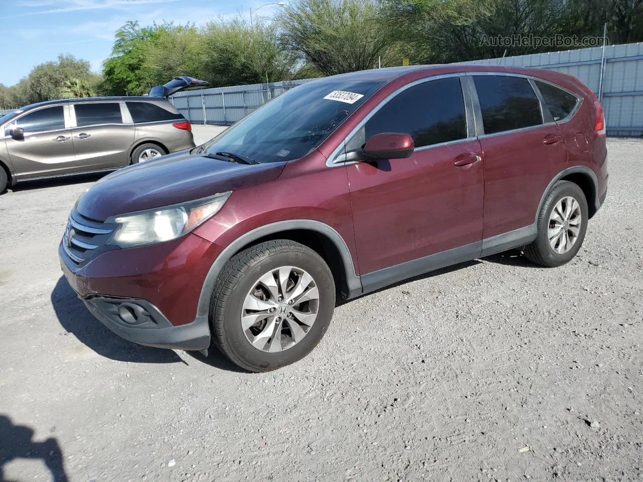 2012 Honda Cr-v Ex Maroon vin: 5J6RM3H57CL018697