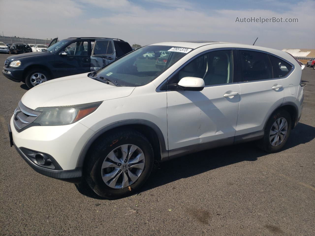 2012 Honda Cr-v Ex White vin: 5J6RM3H57CL019655