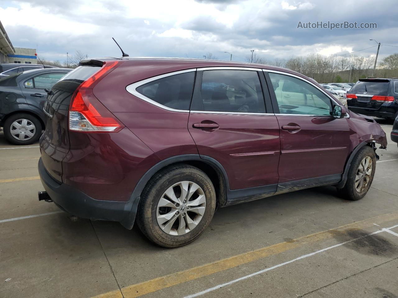 2012 Honda Cr-v Ex Бордовый vin: 5J6RM3H58CL034472