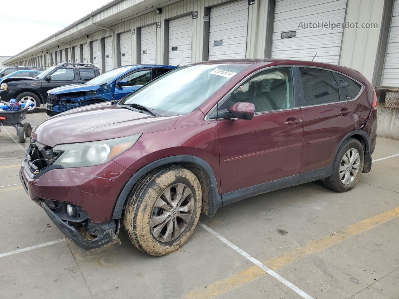 2012 Honda Cr-v Ex Бордовый vin: 5J6RM3H58CL034472