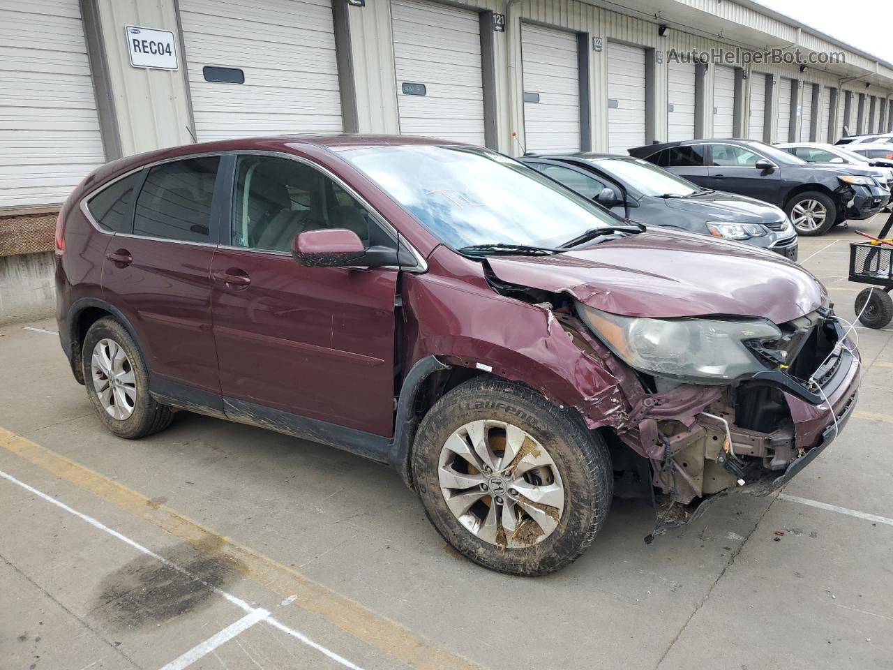 2012 Honda Cr-v Ex Бордовый vin: 5J6RM3H58CL034472