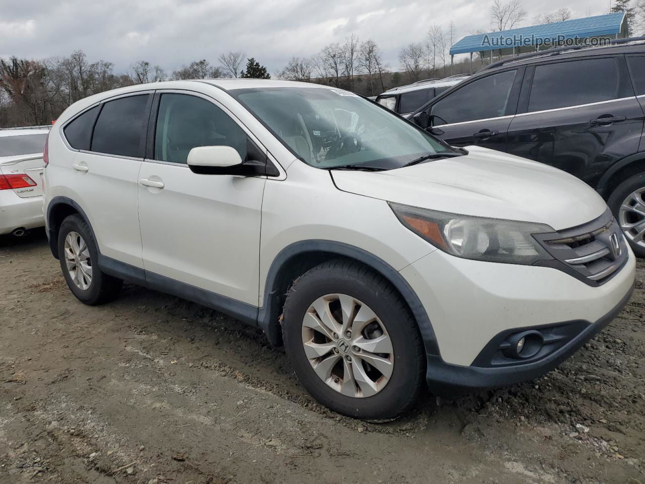 2013 Honda Cr-v Ex White vin: 5J6RM3H58DL045327