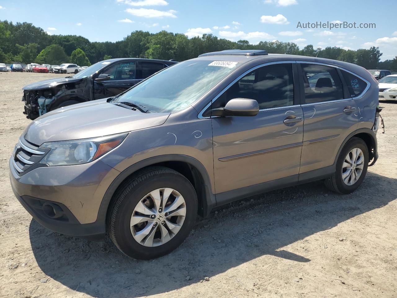 2012 Honda Cr-v Ex Brown vin: 5J6RM3H59CL000380