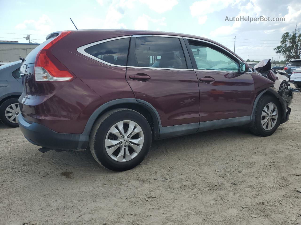 2013 Honda Cr-v Ex Burgundy vin: 5J6RM3H59DL031078