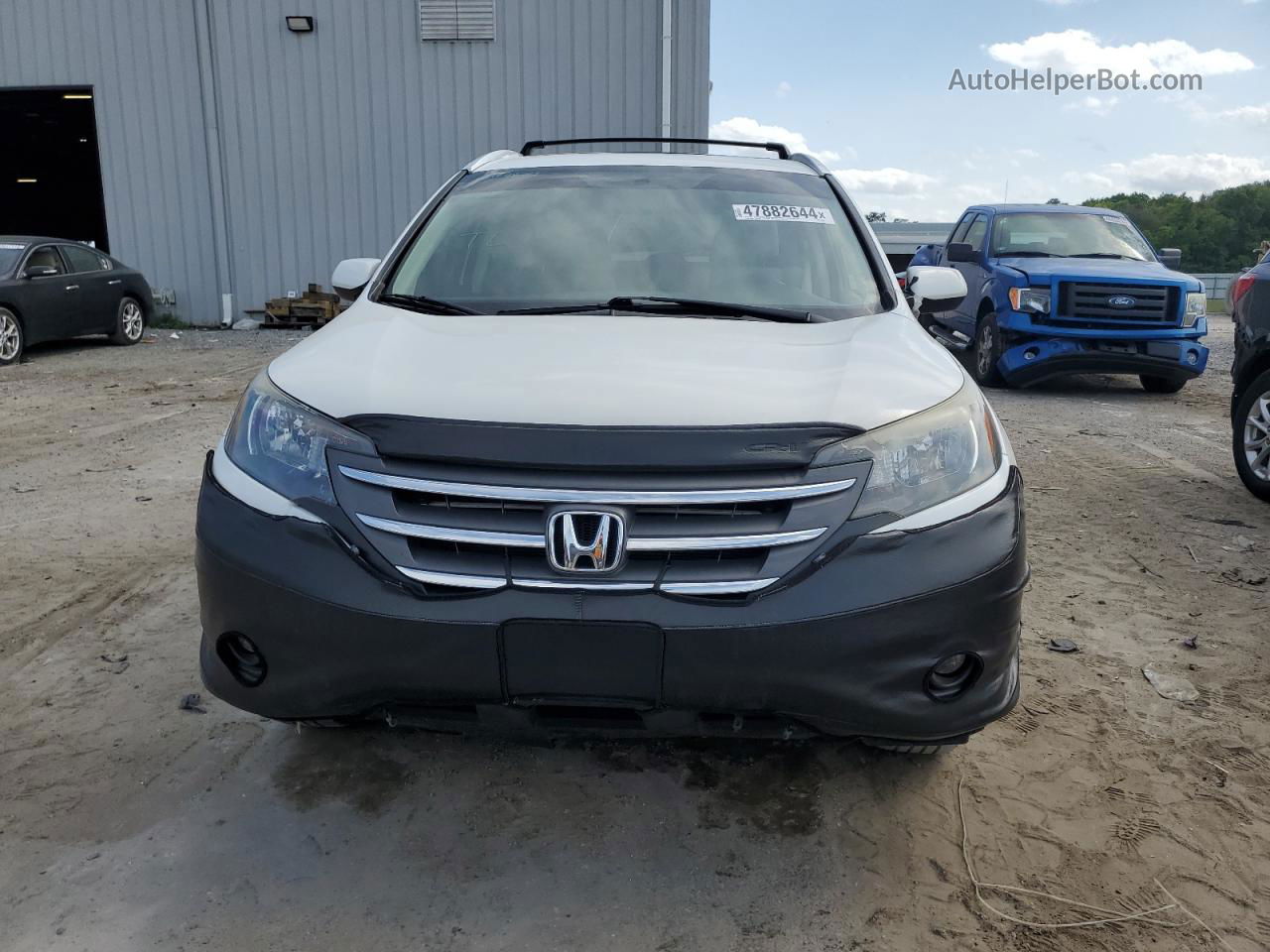 2013 Honda Cr-v Ex White vin: 5J6RM3H5XDL031350