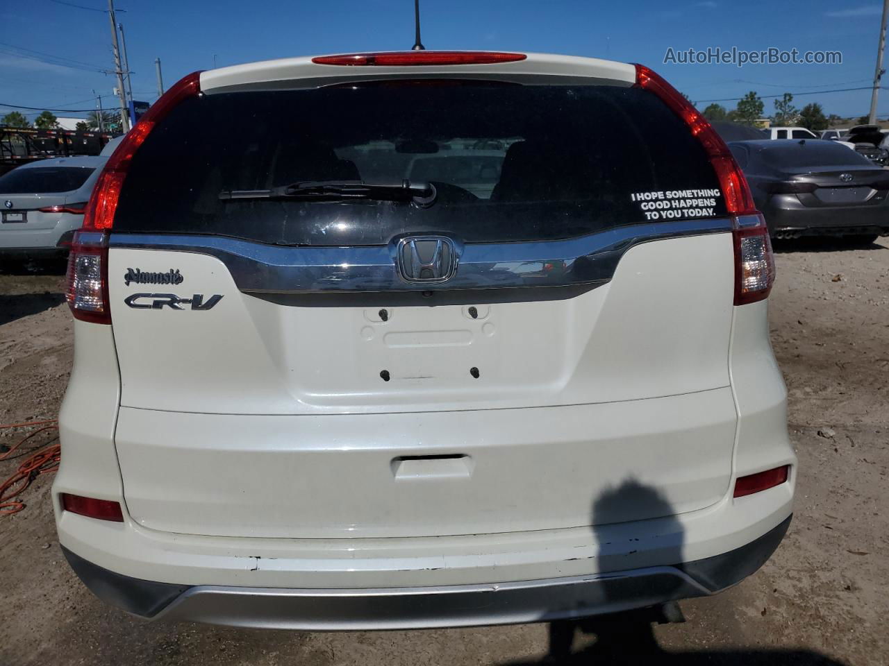 2015 Honda Cr-v Ex White vin: 5J6RM3H5XFL022845