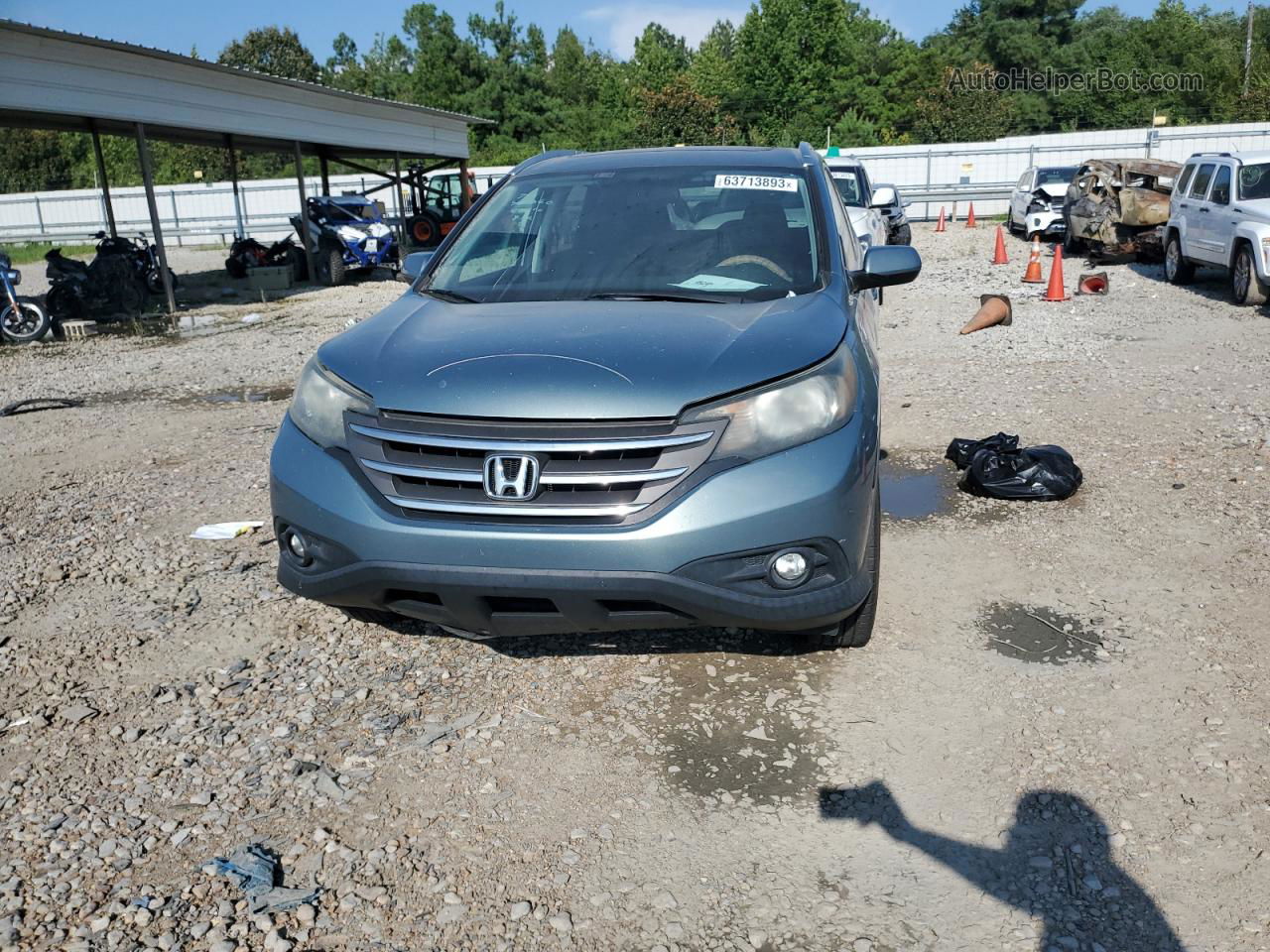 2012 Honda Cr-v Exl Зеленый vin: 5J6RM3H70CL003315