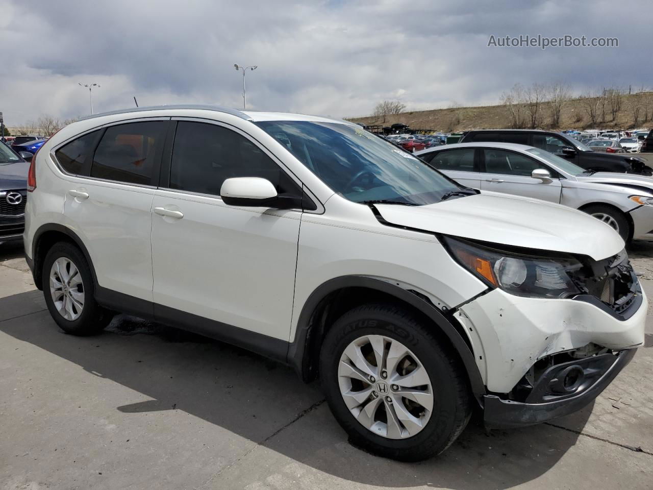 2012 Honda Cr-v Exl White vin: 5J6RM3H70CL028845