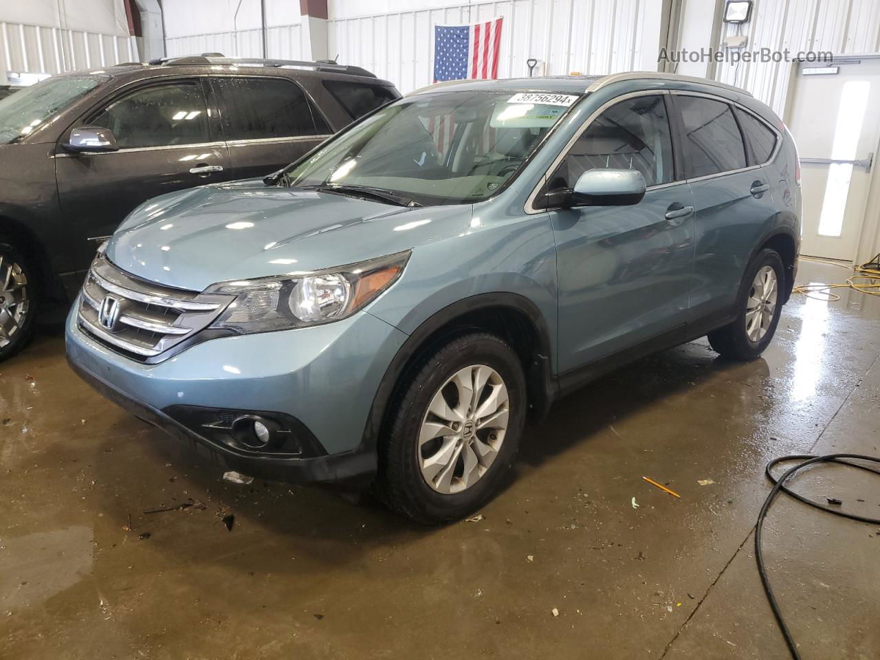 2013 Honda Cr-v Exl Green vin: 5J6RM3H70DL026384