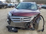 2013 Honda Cr-v Exl Burgundy vin: 5J6RM3H70DL043945