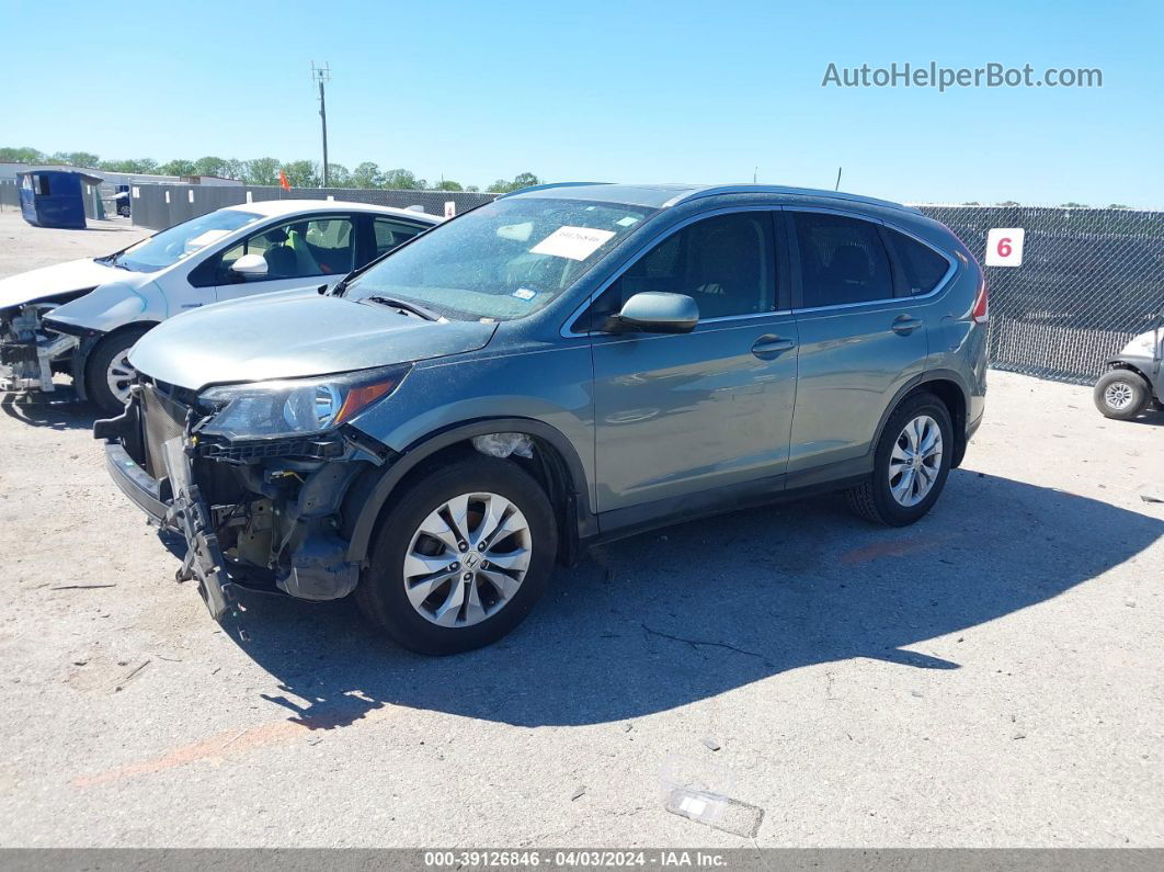 2012 Honda Cr-v Ex-l Green vin: 5J6RM3H71CL007857