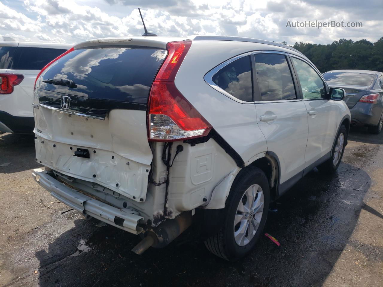 2012 Honda Cr-v Exl White vin: 5J6RM3H71CL024920