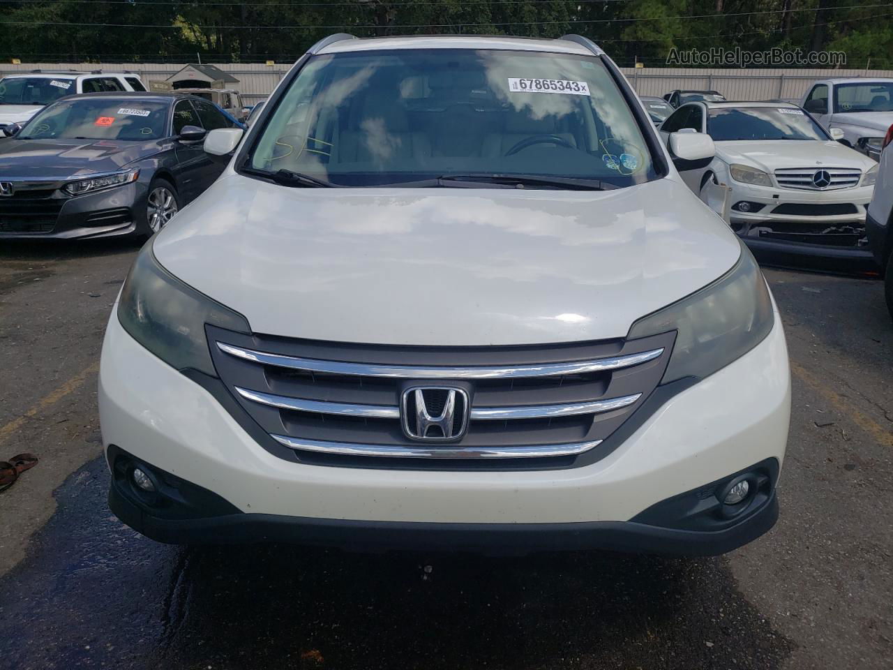 2012 Honda Cr-v Exl White vin: 5J6RM3H71CL024920