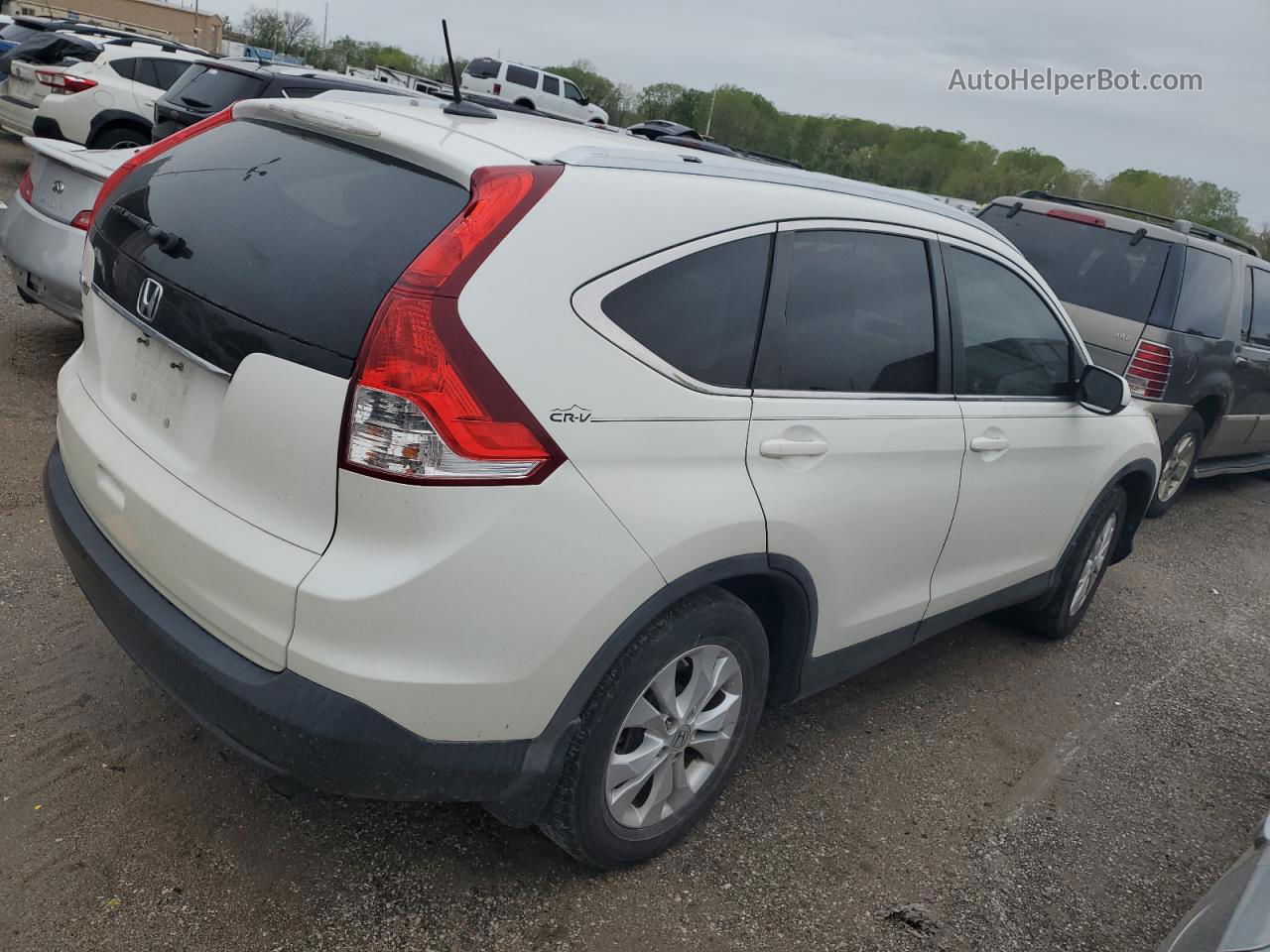 2012 Honda Cr-v Exl White vin: 5J6RM3H72CL033948