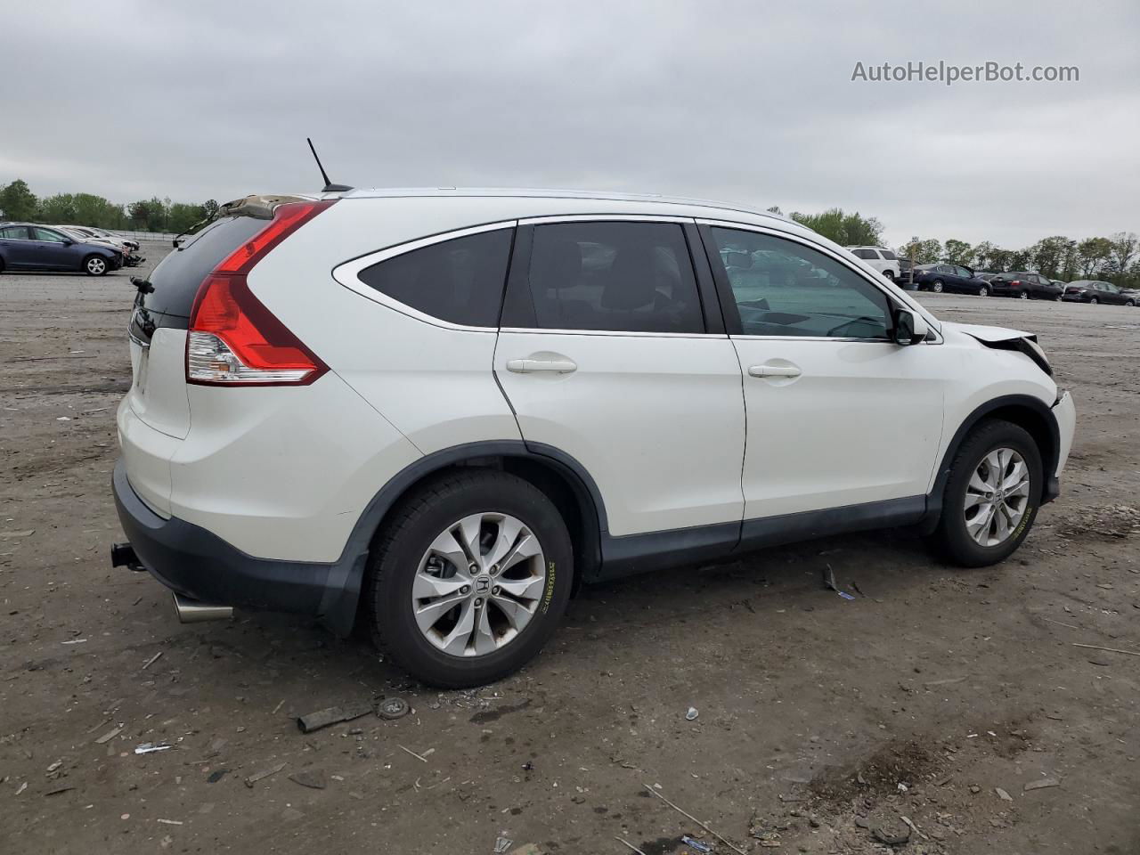 2013 Honda Cr-v Exl White vin: 5J6RM3H72DL009750