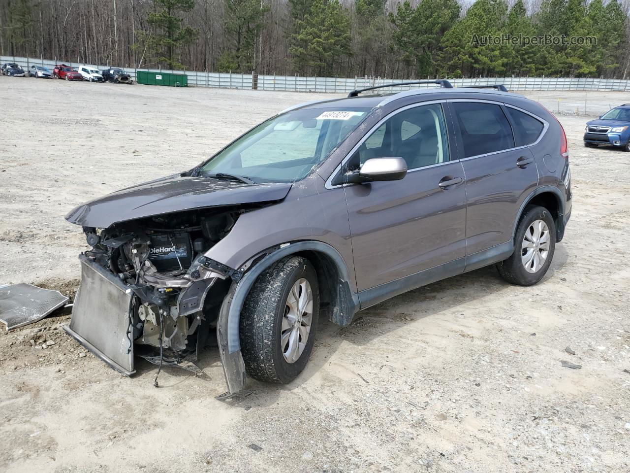 2013 Honda Cr-v Exl Gray vin: 5J6RM3H72DL022949