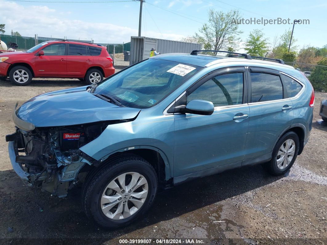 2013 Honda Cr-v Ex-l Light Blue vin: 5J6RM3H72DL042151