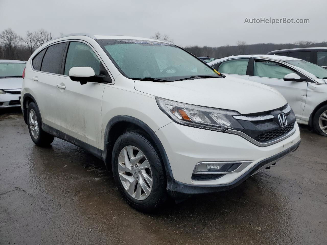 2015 Honda Cr-v Exl White vin: 5J6RM3H73FL019951