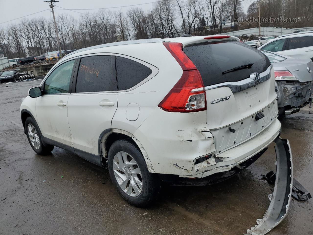 2015 Honda Cr-v Exl White vin: 5J6RM3H73FL019951