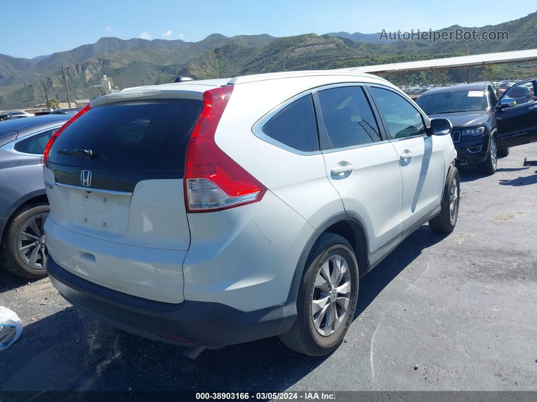 2013 Honda Cr-v Ex-l White vin: 5J6RM3H74DL009989