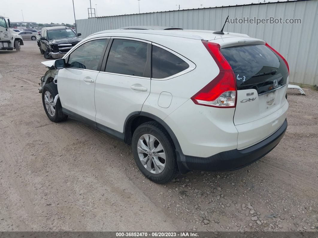 2013 Honda Cr-v Ex-l White vin: 5J6RM3H74DL019986