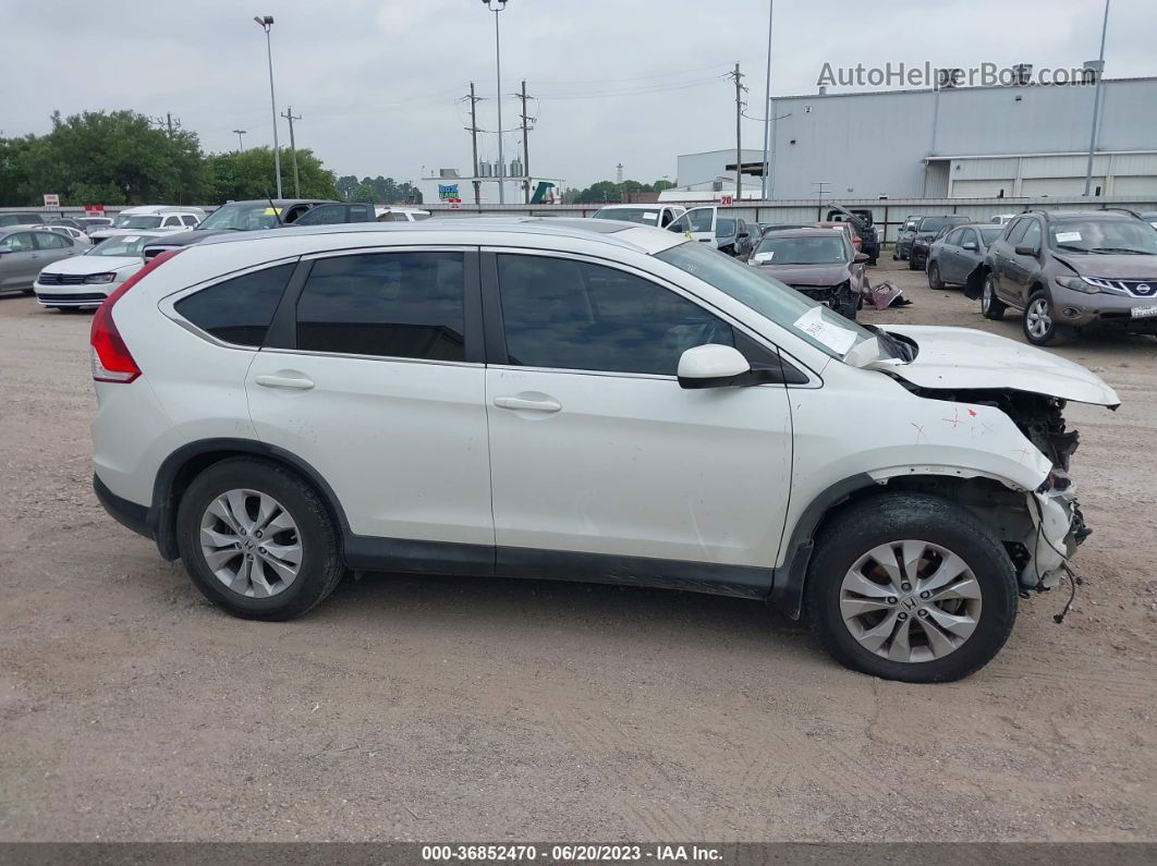 2013 Honda Cr-v Ex-l White vin: 5J6RM3H74DL019986