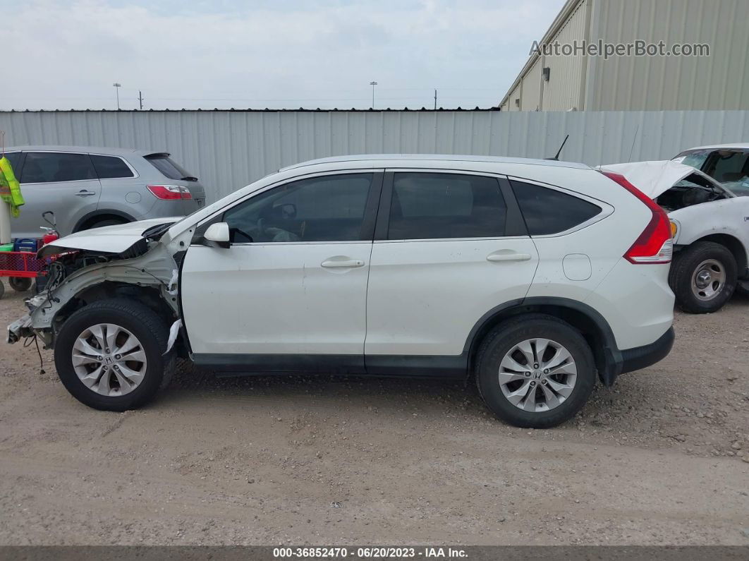 2013 Honda Cr-v Ex-l White vin: 5J6RM3H74DL019986