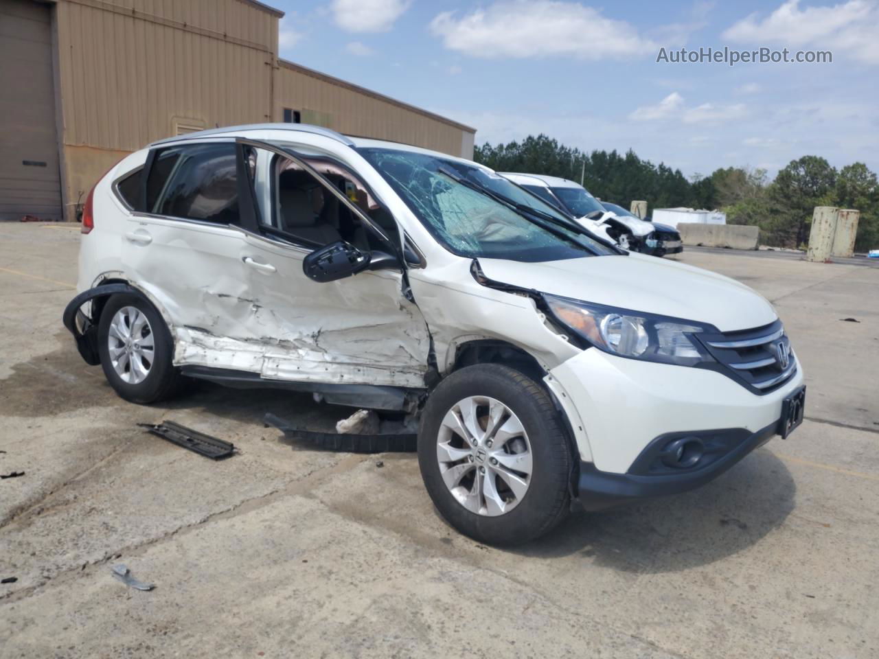 2013 Honda Cr-v Exl White vin: 5J6RM3H74DL022810