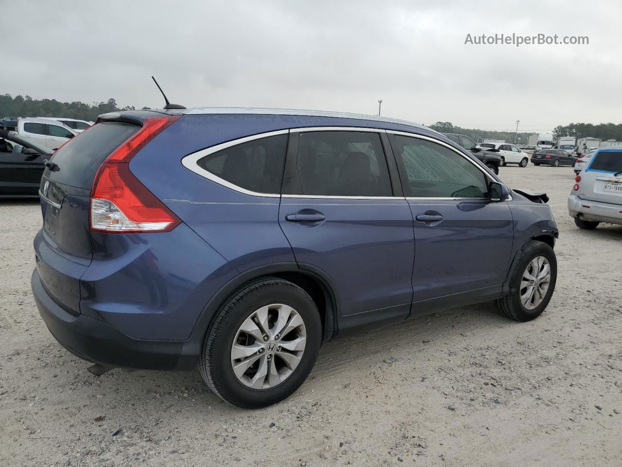 2012 Honda Cr-v Exl Blue vin: 5J6RM3H75CL033538