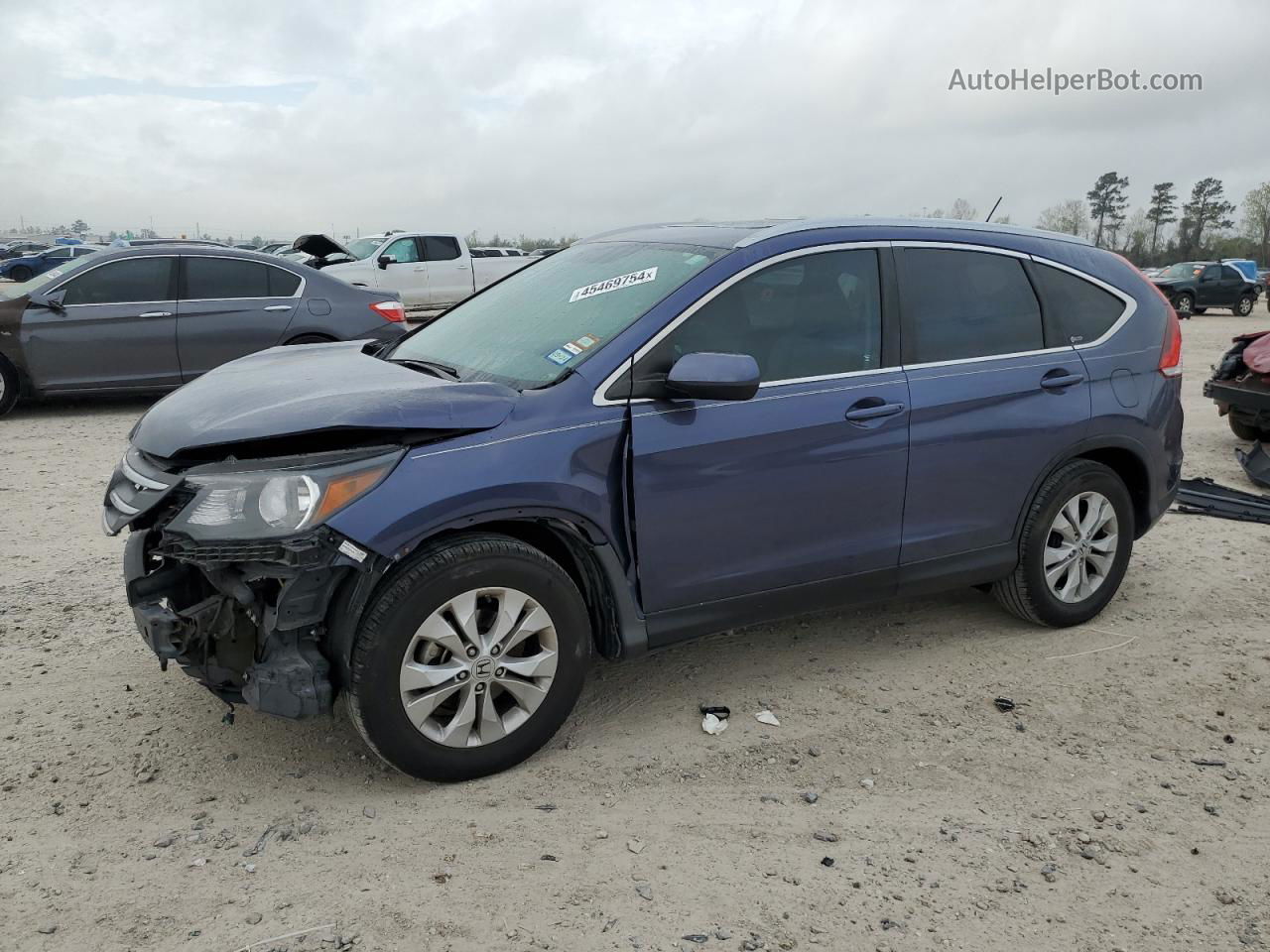 2012 Honda Cr-v Exl Blue vin: 5J6RM3H75CL033538