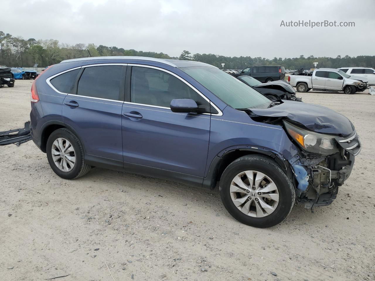 2012 Honda Cr-v Exl Blue vin: 5J6RM3H75CL033538