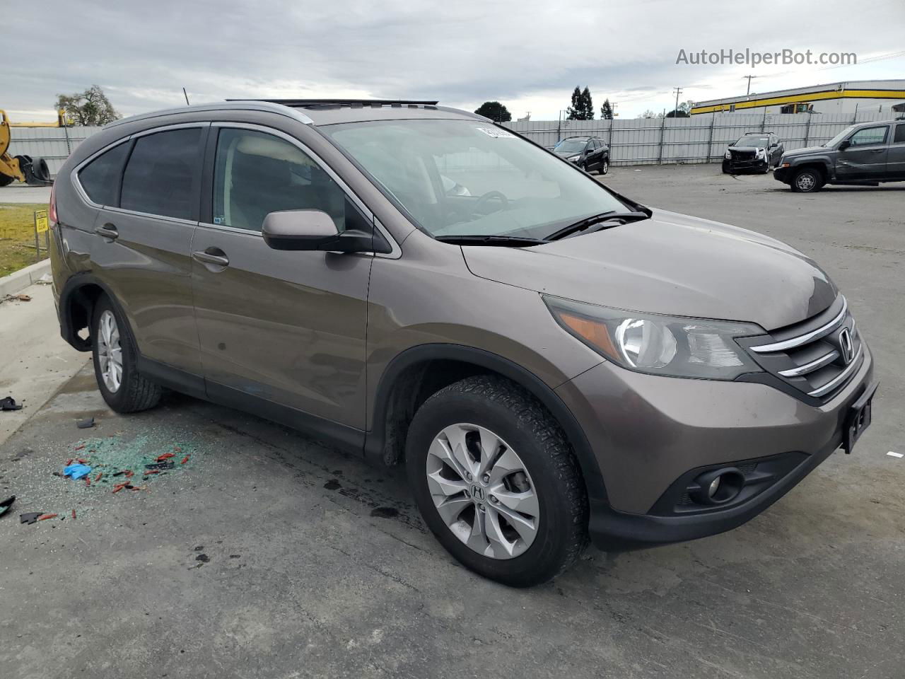 2012 Honda Cr-v Exl Brown vin: 5J6RM3H75CL044751