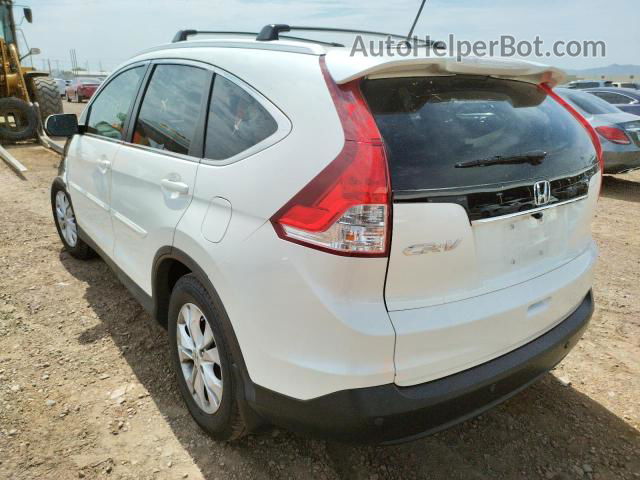 2013 Honda Cr-v Exl White vin: 5J6RM3H75DL010388