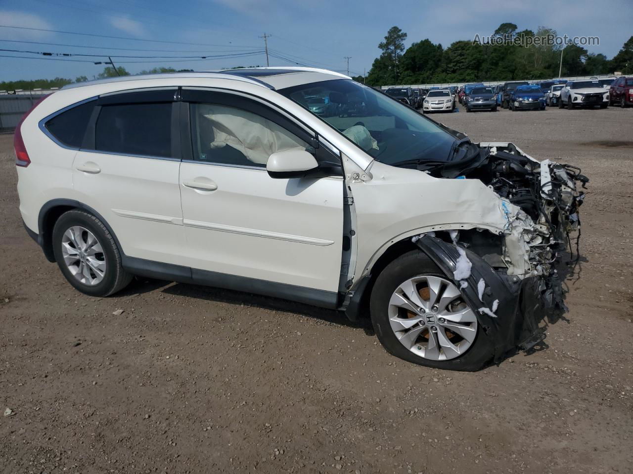 2012 Honda Cr-v Exl White vin: 5J6RM3H76CL038988