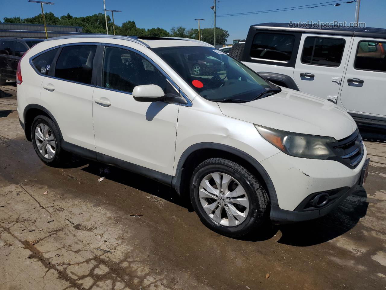 2012 Honda Cr-v Exl White vin: 5J6RM3H76CL047772